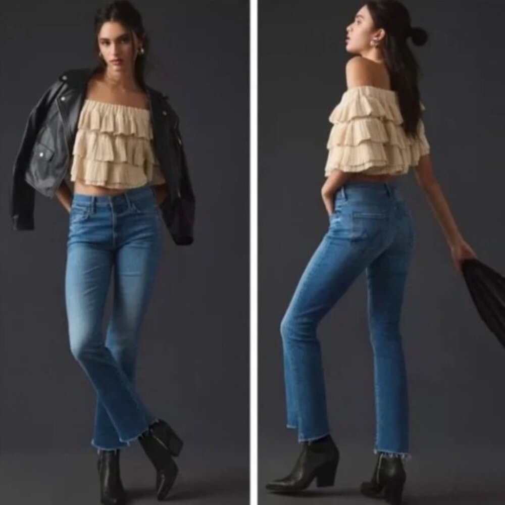 MOTHER The Insider Crop Step Fray Jeans Sorry I’m Staring